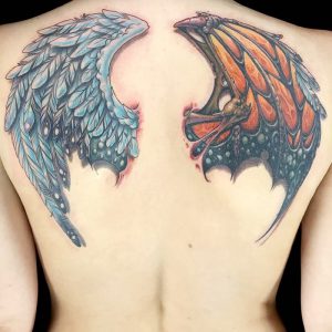 фото тату Крылья от 04.12.2017 №075 - Tattoo Wings - tattoo-photo.ru