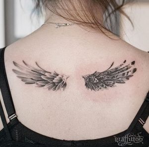 фото тату Крылья от 04.12.2017 №098 - Tattoo Wings - tattoo-photo.ru