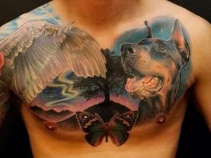 фото тату доберман от 21.11.2017 №019 - Doberman tattoo - tattoo-photo.ru