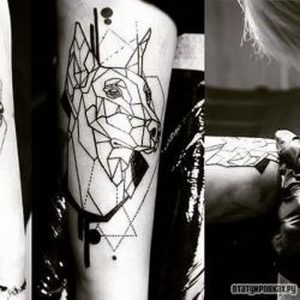 фото тату доберман от 21.11.2017 №020 - Doberman tattoo - tattoo-photo.ru