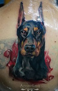 фото тату доберман от 21.11.2017 №023 - Doberman tattoo - tattoo-photo.ru