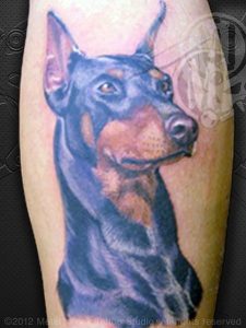 фото тату доберман от 21.11.2017 №026 - Doberman tattoo - tattoo-photo.ru