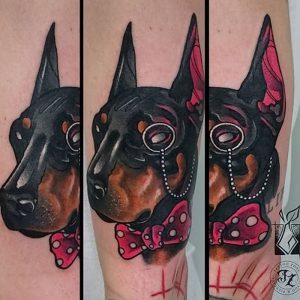 фото тату доберман от 21.11.2017 №029 - Doberman tattoo - tattoo-photo.ru