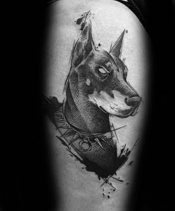 фото тату доберман от 21.11.2017 №030 - Doberman tattoo - tattoo-photo.ru