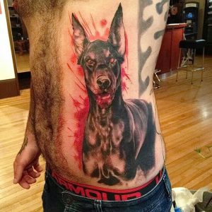 фото тату доберман от 21.11.2017 №033 - Doberman tattoo - tattoo-photo.ru