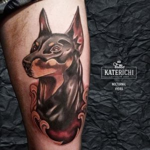 фото тату доберман от 21.11.2017 №034 - Doberman tattoo - tattoo-photo.ru