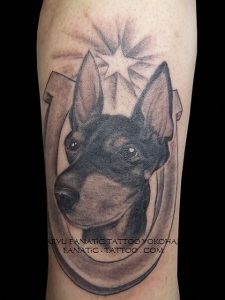 фото тату доберман от 21.11.2017 №035 - Doberman tattoo - tattoo-photo.ru