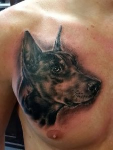 фото тату доберман от 21.11.2017 №042 - Doberman tattoo - tattoo-photo.ru