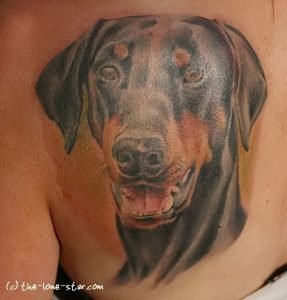 фото тату доберман от 21.11.2017 №047 - Doberman tattoo - tattoo-photo.ru