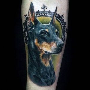 фото тату доберман от 21.11.2017 №053 - Doberman tattoo - tattoo-photo.ru