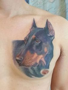 фото тату доберман от 21.11.2017 №058 - Doberman tattoo - tattoo-photo.ru