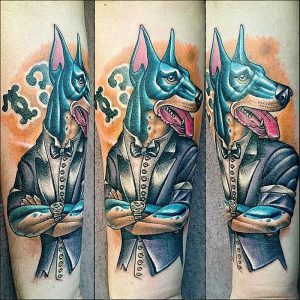 фото тату доберман от 21.11.2017 №059 - Doberman tattoo - tattoo-photo.ru