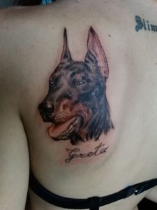 фото тату доберман от 21.11.2017 №060 - Doberman tattoo - tattoo-photo.ru