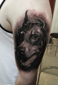 фото тату доберман от 21.11.2017 №062 - Doberman tattoo - tattoo-photo.ru