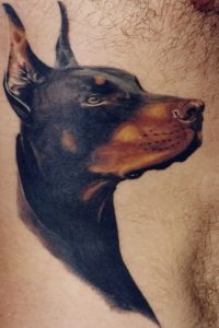 фото тату доберман от 21.11.2017 №065 - Doberman tattoo - tattoo-photo.ru