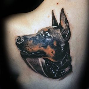 фото тату доберман от 21.11.2017 №070 - Doberman tattoo - tattoo-photo.ru