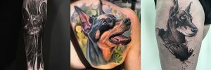 фото тату доберман от 21.11.2017 №072 - Doberman tattoo - tattoo-photo.ru