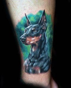 фото тату доберман от 21.11.2017 №083 - Doberman tattoo - tattoo-photo.ru
