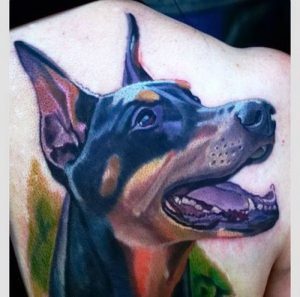 фото тату доберман от 21.11.2017 №086 - Doberman tattoo - tattoo-photo.ru