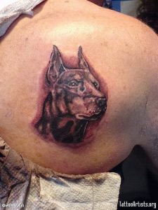 фото тату доберман от 21.11.2017 №088 - Doberman tattoo - tattoo-photo.ru