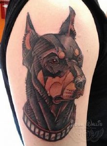 фото тату доберман от 21.11.2017 №089 - Doberman tattoo - tattoo-photo.ru