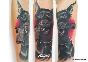 фото тату доберман от 21.11.2017 №103 - Doberman tattoo - tattoo-photo.ru