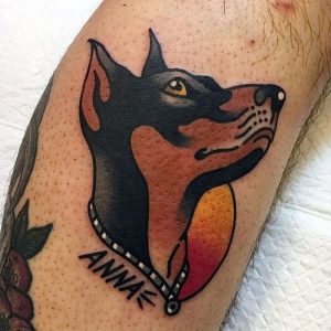 фото тату доберман от 21.11.2017 №106 - Doberman tattoo - tattoo-photo.ru