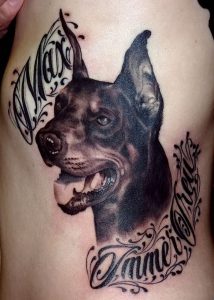 фото тату доберман от 21.11.2017 №117 - Doberman tattoo - tattoo-photo.ru