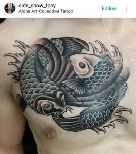 фото тату рыба от 17.11.2017 №001 - fish tattoo - tattoo-photo.ru