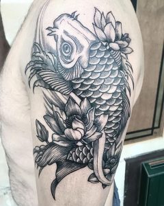 фото тату рыба от 17.11.2017 №014 - fish tattoo - tattoo-photo.ru