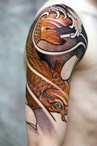 фото тату рыба от 17.11.2017 №021 - fish tattoo - tattoo-photo.ru