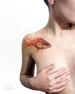 фото тату рыба от 17.11.2017 №095 - fish tattoo - tattoo-photo.ru