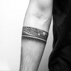 фото тату с полосой от 05.12.2017 №005 - tattoo with stripe - tattoo-photo.ru