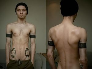 фото тату с полосой от 05.12.2017 №010 - tattoo with stripe - tattoo-photo.ru