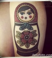 фото тату Матрешка от 25.12.2017 №108 — Matryoshka tattoo — tattoo-photo.ru