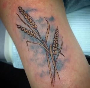 фото тату колос пшеницы от 27.12.2017 №017 - tattoos ear of wheat - tattoo-photo.ru