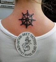 фото тату штурвал от 09.12.2017 №075 — tattoo steering wheel — tattoo-photo.ru