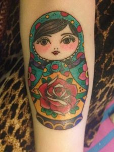 фото тату Матрешка от 25.12.2017 №023 - Matryoshka tattoo - tattoo-photo.ru