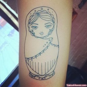 фото тату Матрешка от 25.12.2017 №024 - Matryoshka tattoo - tattoo-photo.ru