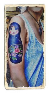 фото тату Матрешка от 25.12.2017 №026 - Matryoshka tattoo - tattoo-photo.ru