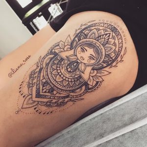 фото тату Матрешка от 25.12.2017 №049 - Matryoshka tattoo - tattoo-photo.ru