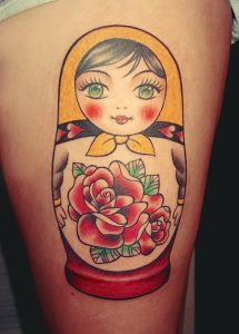 фото тату Матрешка от 25.12.2017 №052 - Matryoshka tattoo - tattoo-photo.ru