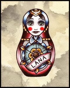 фото тату Матрешка от 25.12.2017 №054 - Matryoshka tattoo - tattoo-photo.ru