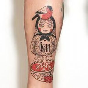 фото тату Матрешка от 25.12.2017 №055 - Matryoshka tattoo - tattoo-photo.ru