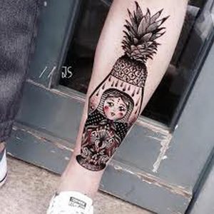 фото тату Матрешка от 25.12.2017 №056 - Matryoshka tattoo - tattoo-photo.ru