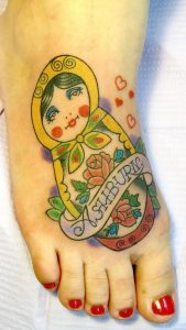 фото тату Матрешка от 25.12.2017 №057 - Matryoshka tattoo - tattoo-photo.ru