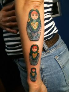 фото тату Матрешка от 25.12.2017 №061 - Matryoshka tattoo - tattoo-photo.ru