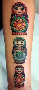 фото тату Матрешка от 25.12.2017 №064 - Matryoshka tattoo - tattoo-photo.ru