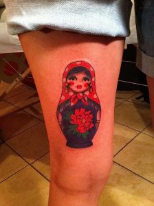 фото тату Матрешка от 25.12.2017 №065 - Matryoshka tattoo - tattoo-photo.ru