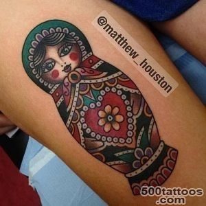фото тату Матрешка от 25.12.2017 №066 - Matryoshka tattoo - tattoo-photo.ru